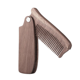 Wooden Folding Beard Comb