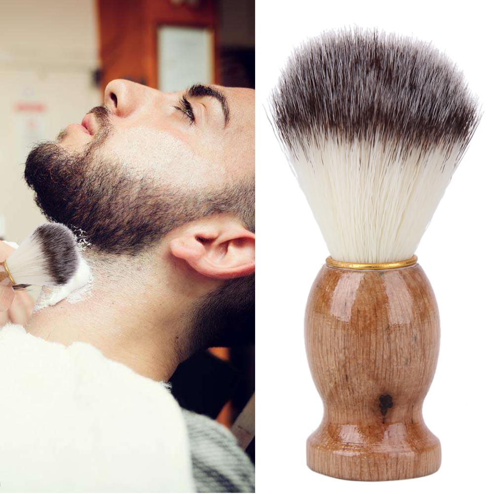 Wooden Handle Beard Shaving